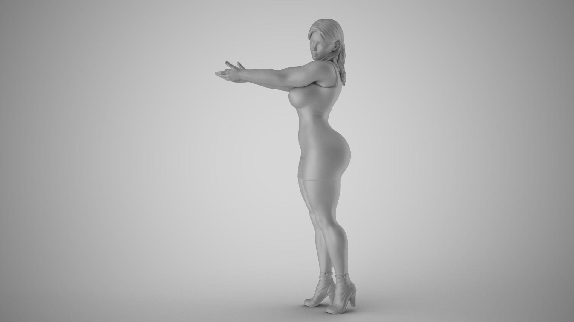 Nihilistic Girl 3D print model_1