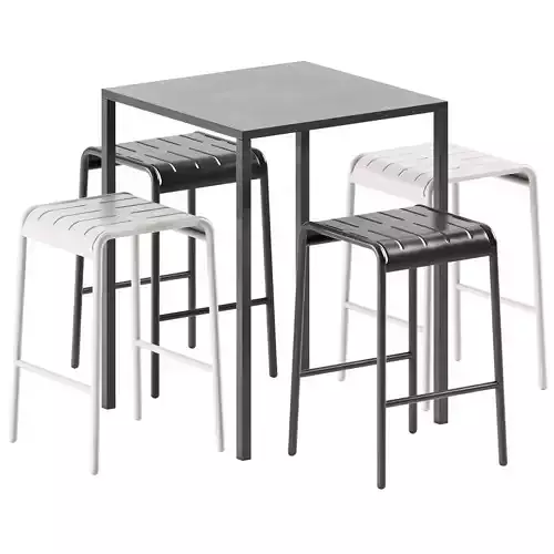 Iron High Table and Easy High Stool by Connubia