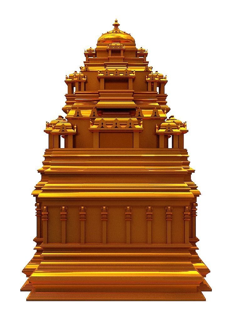 Hindu temple 3D model_5