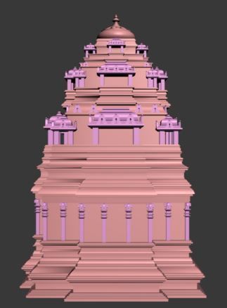 Hindu temple 3D model_11