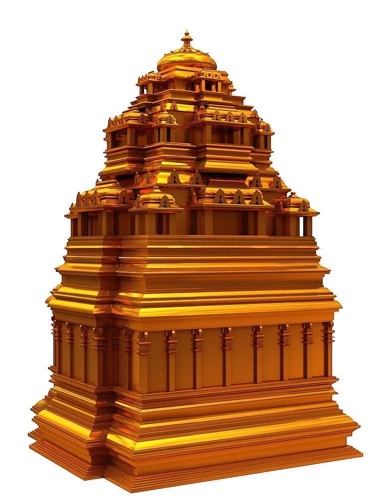 Hindu temple 3D model_4