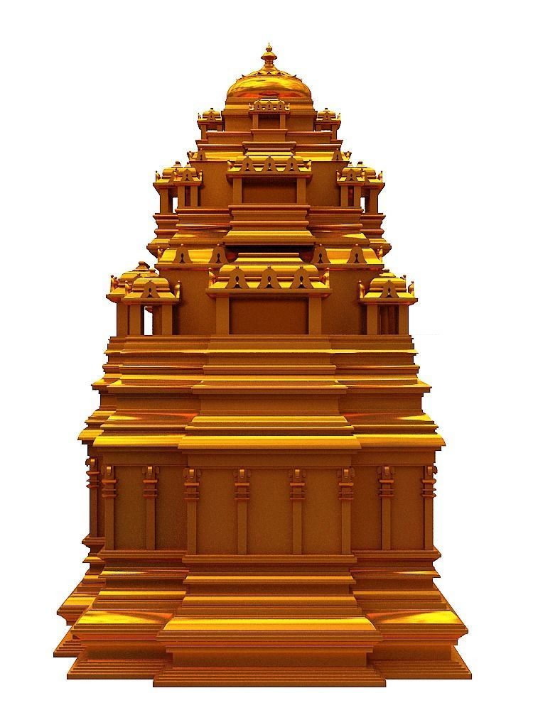 Hindu temple 3D model_2