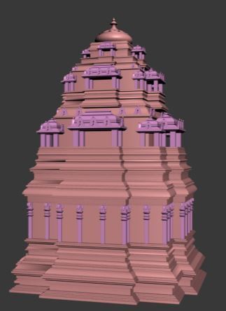 Hindu temple 3D model_7