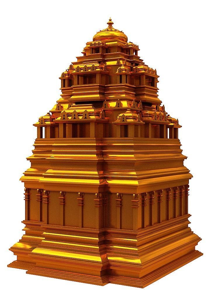 Hindu temple 3D model_3