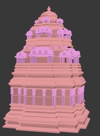 Hindu temple 3D model_6