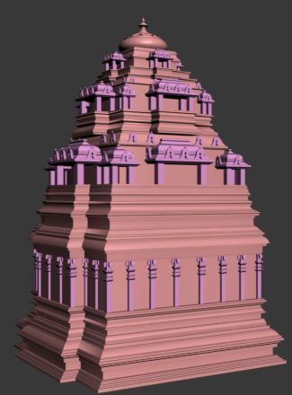 Hindu temple 3D model_9