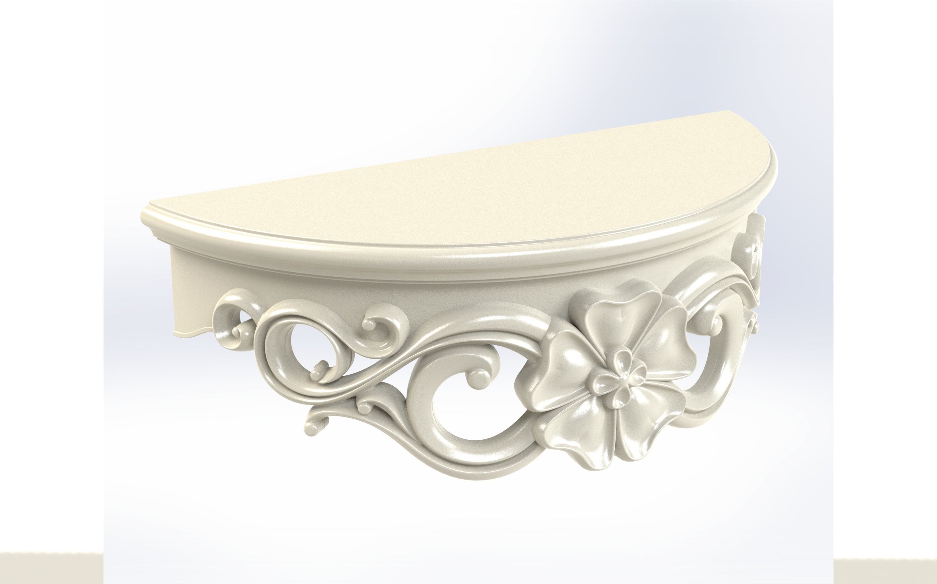 Mirror frame and Console 3D model_1