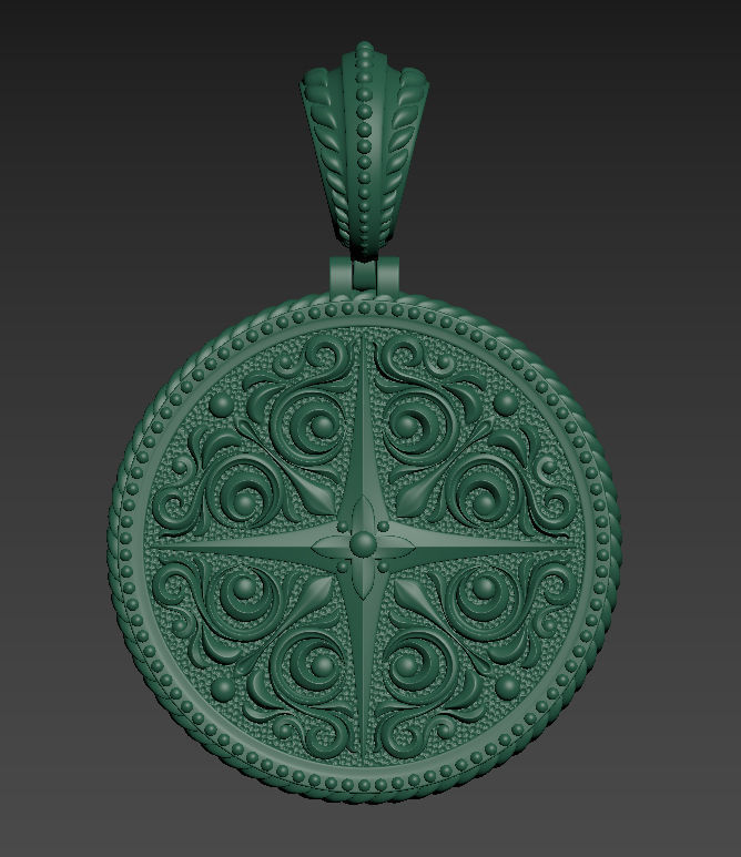 Sailor pendant 3D print model_7