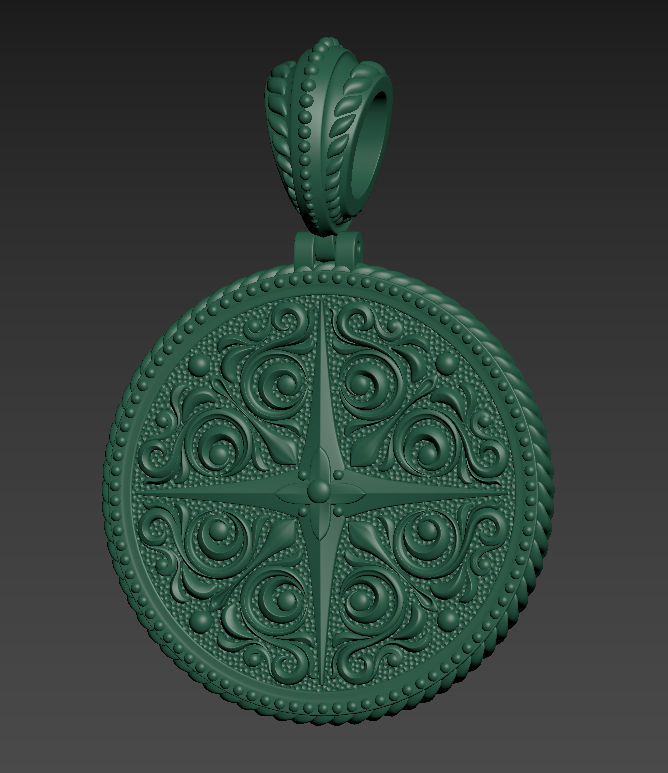 Sailor pendant 3D print model_8