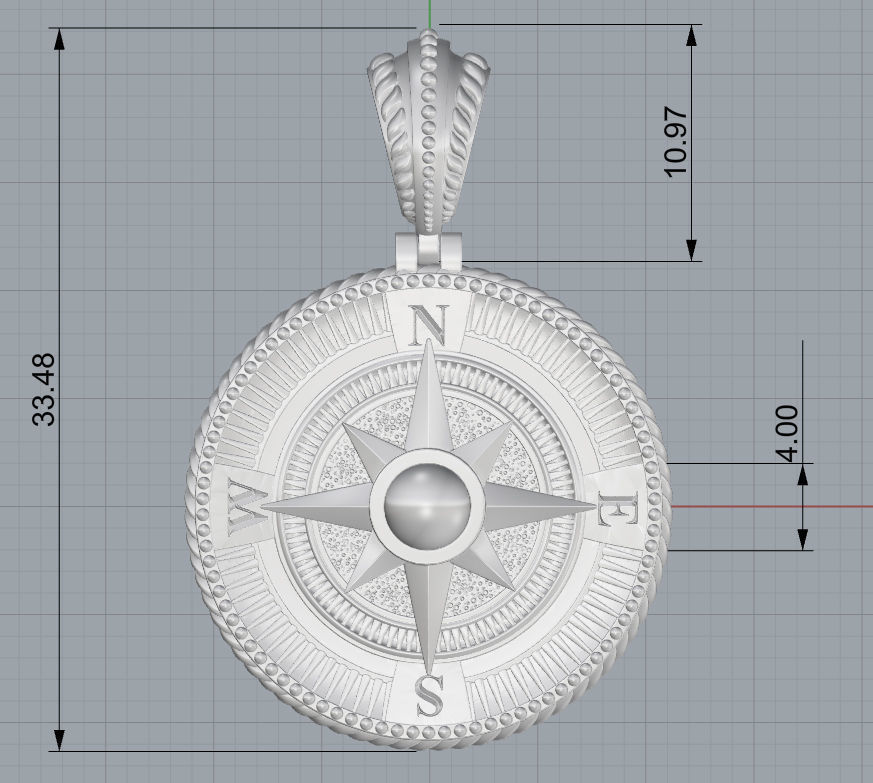 Sailor pendant 3D print model_19