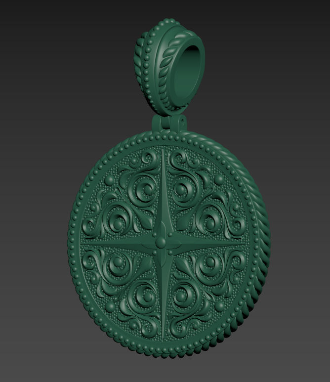 Sailor pendant 3D print model_9