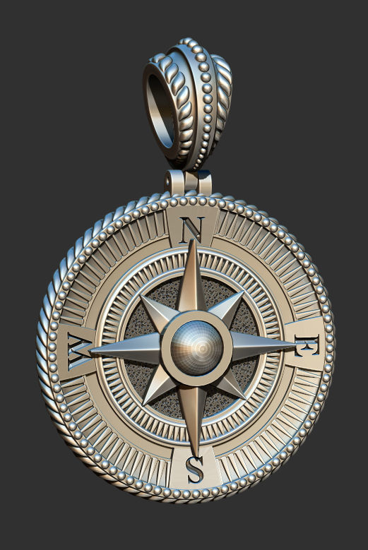 Sailor pendant 3D print model_5