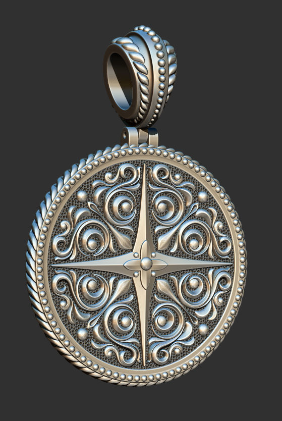 Sailor pendant 3D print model_3