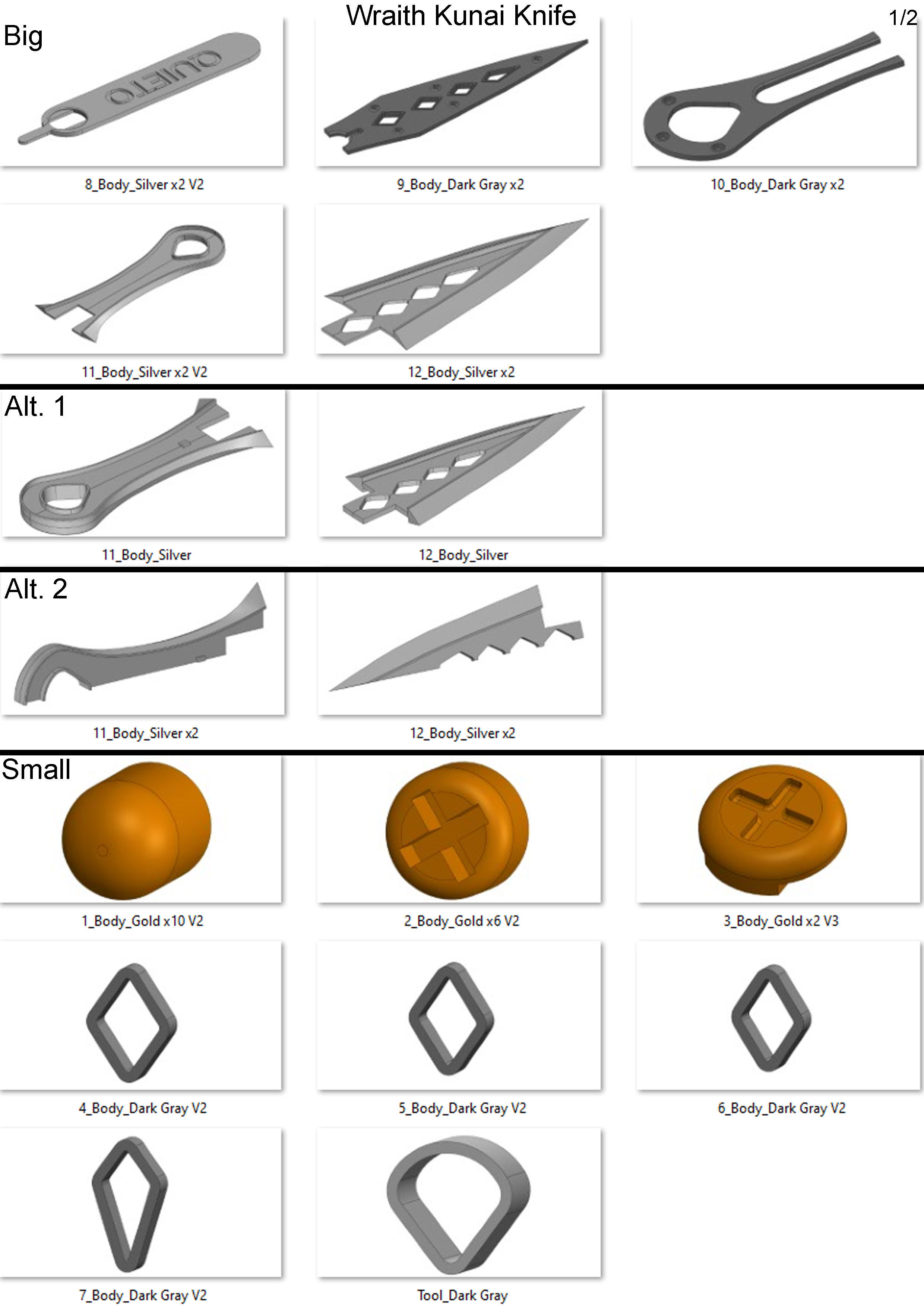 Wraith Kunai Knife - APEX - Printable 3d model - STL  3D print model_11