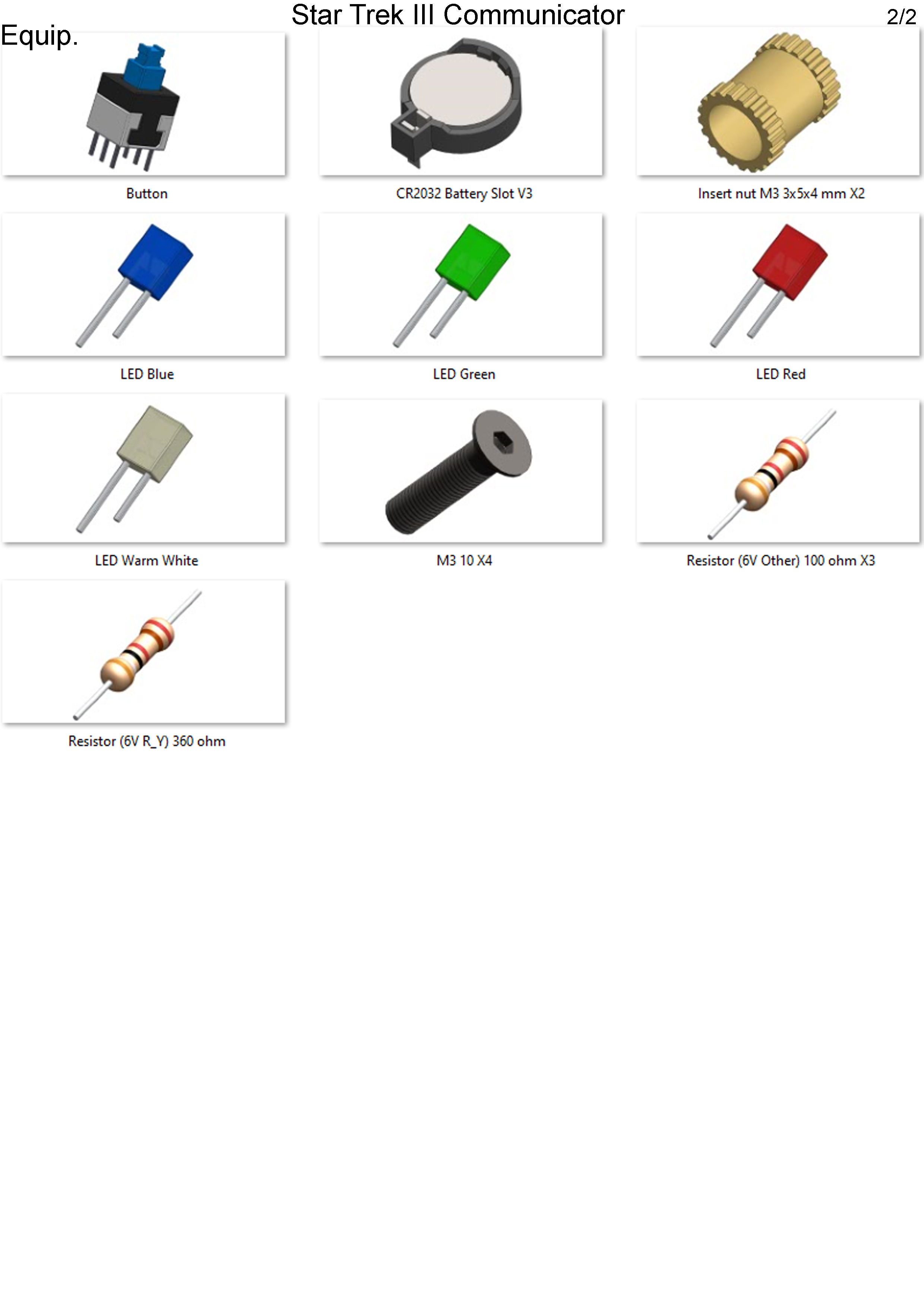 Communicator - Star Trek III - Printable 3d model - STL 3D print model_8