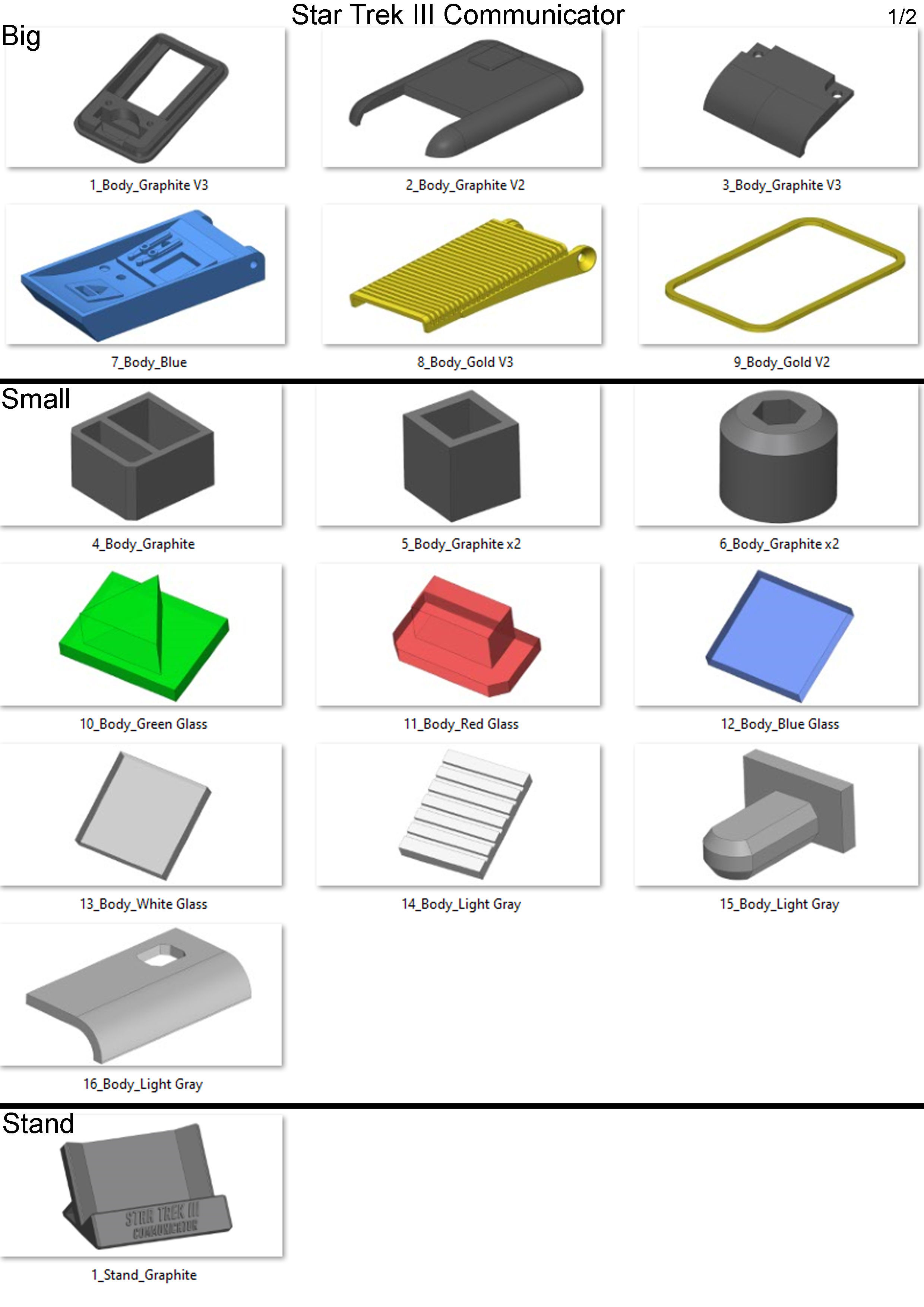 Communicator - Star Trek III - Printable 3d model - STL 3D print model_6