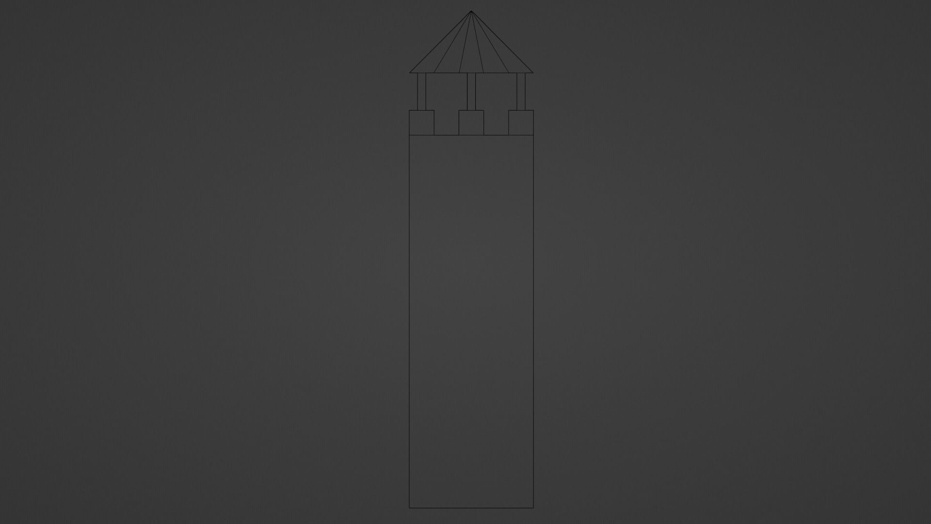 Stone Tower Low-poly 3D model_5