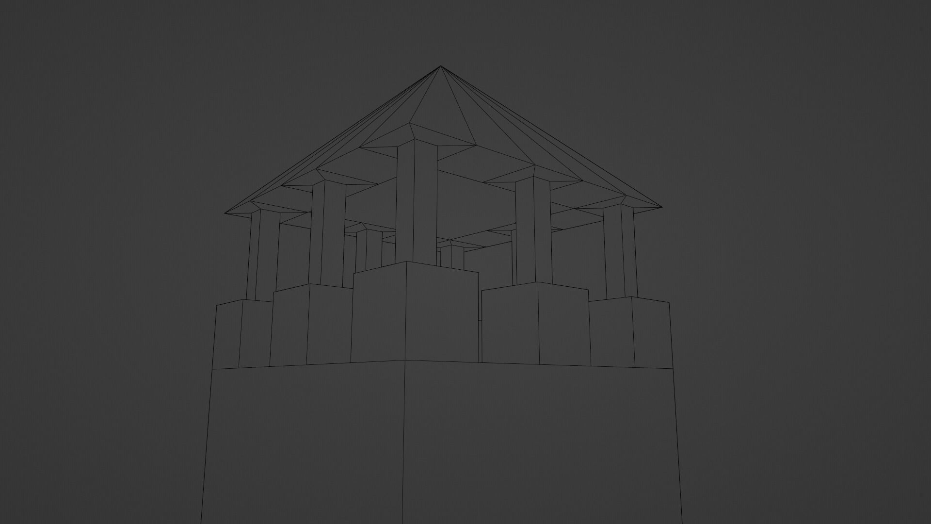 Stone Tower Low-poly 3D model_8