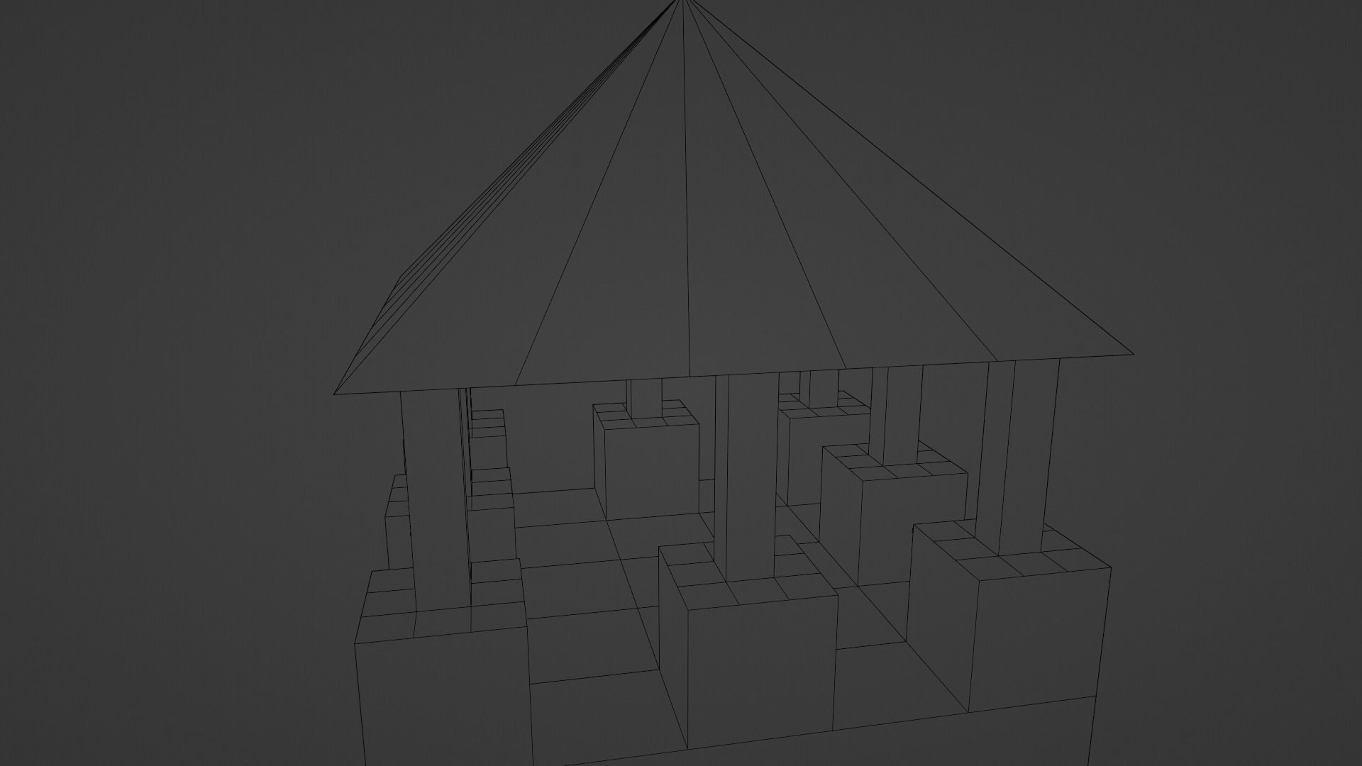 Stone Tower Low-poly 3D model_7