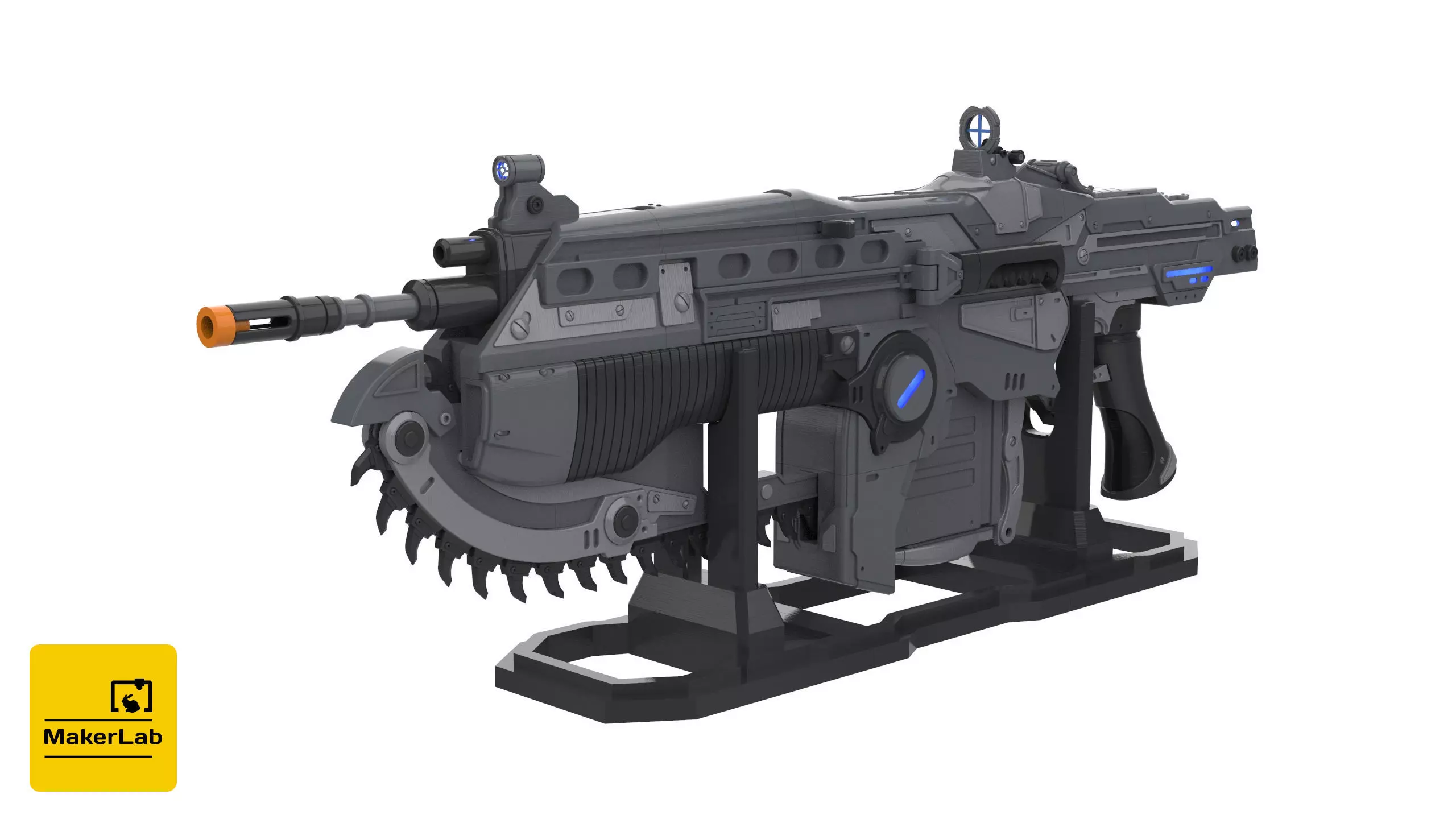 Lancer - Gears of War - Printable STL - Personal Use 3D print model_0