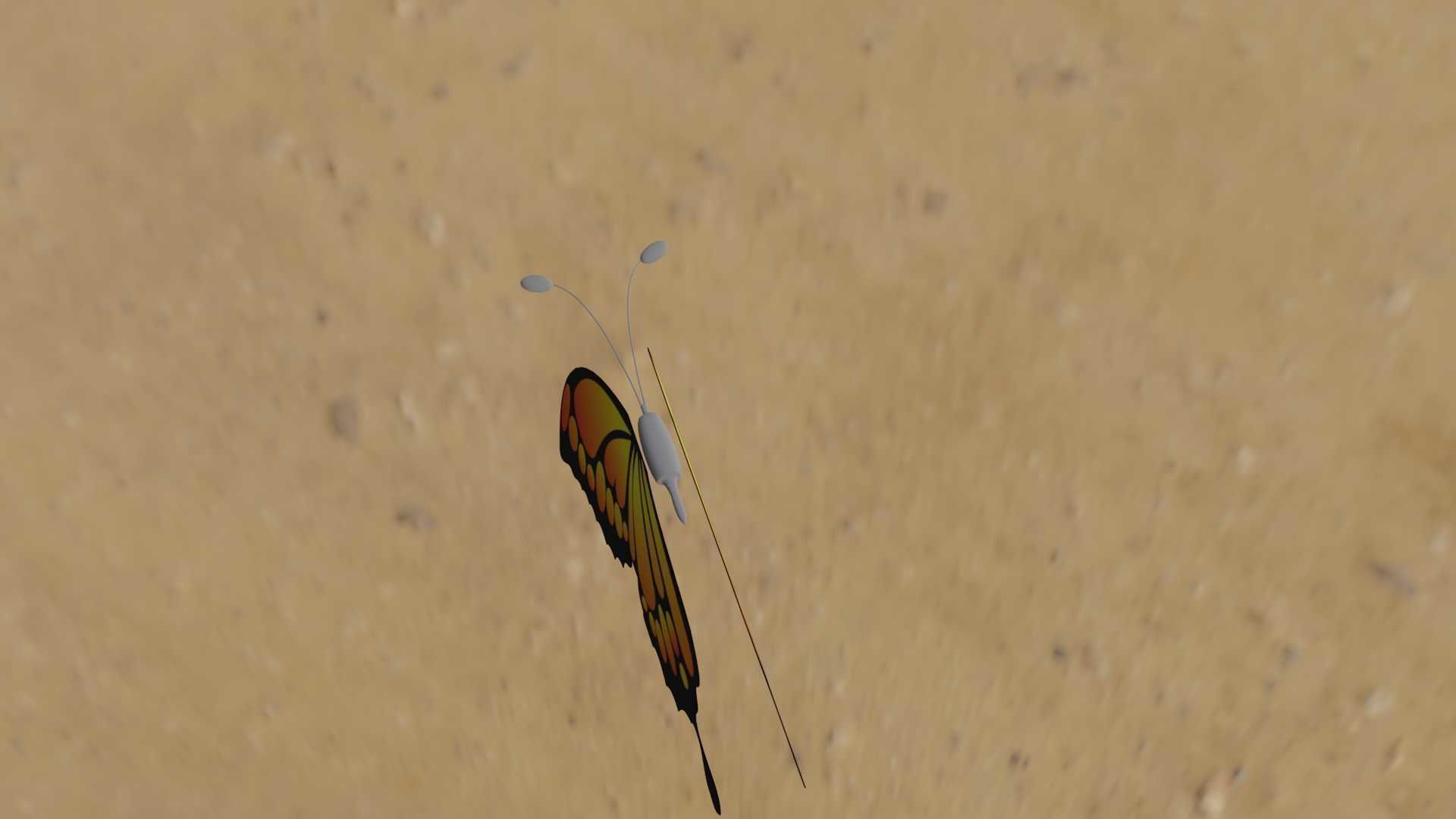 Rigged And Animated Butterfly 3D model_46