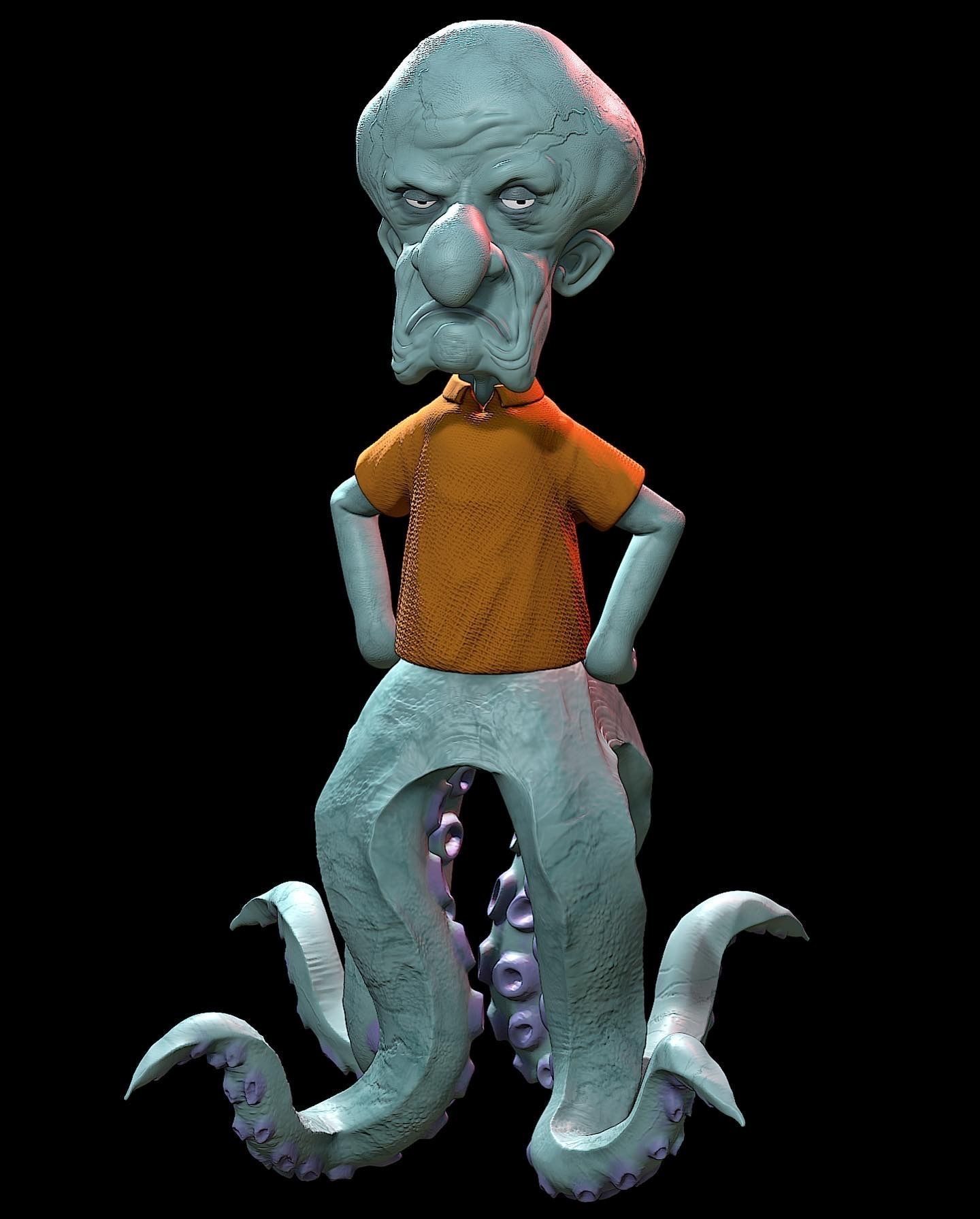 Squidward Quentin Tentacles from Spongebob 3D print model_1