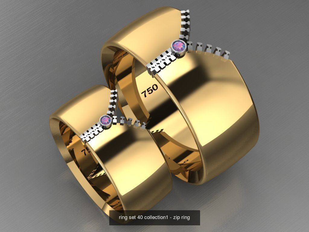 100 ring set engagement ring  3D Model Collection_52