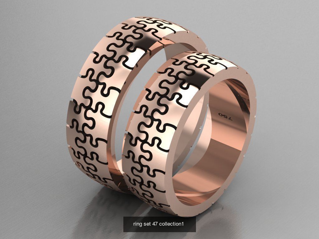 100 ring set engagement ring  3D Model Collection_59