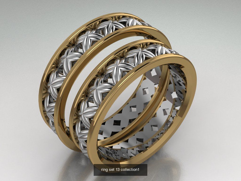 100 ring set engagement ring  3D Model Collection_25