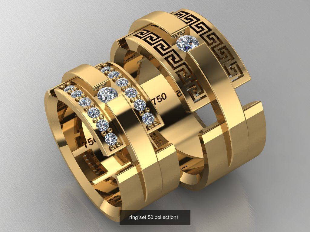 100 ring set engagement ring  3D Model Collection_62
