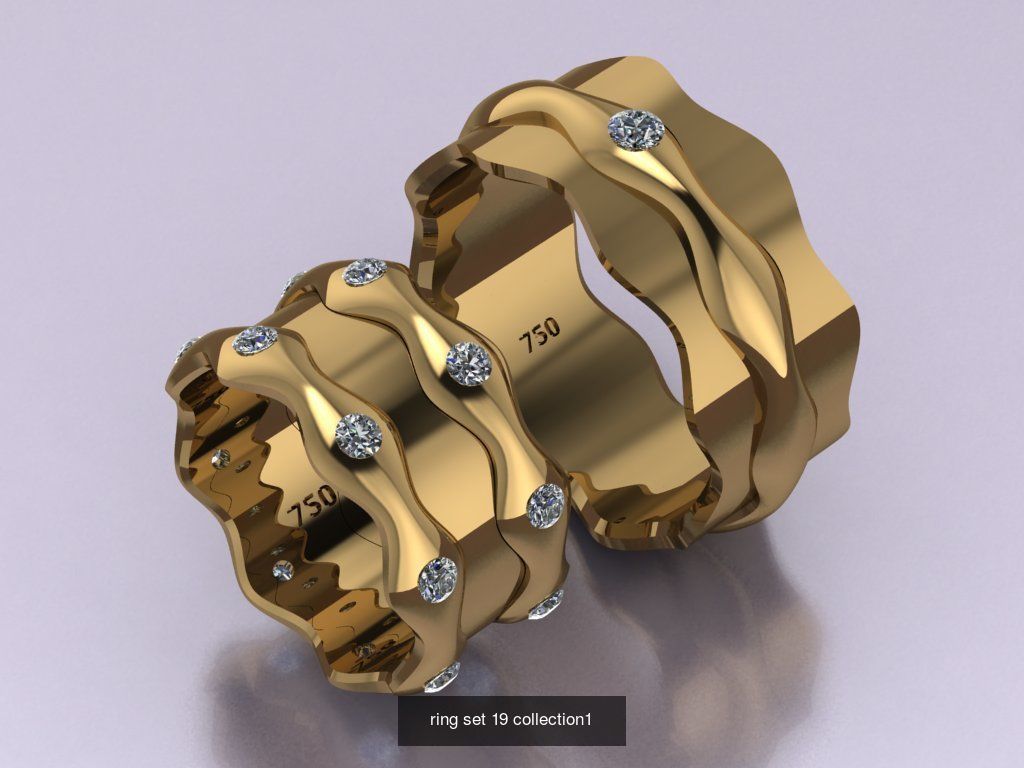 100 ring set engagement ring  3D Model Collection_31