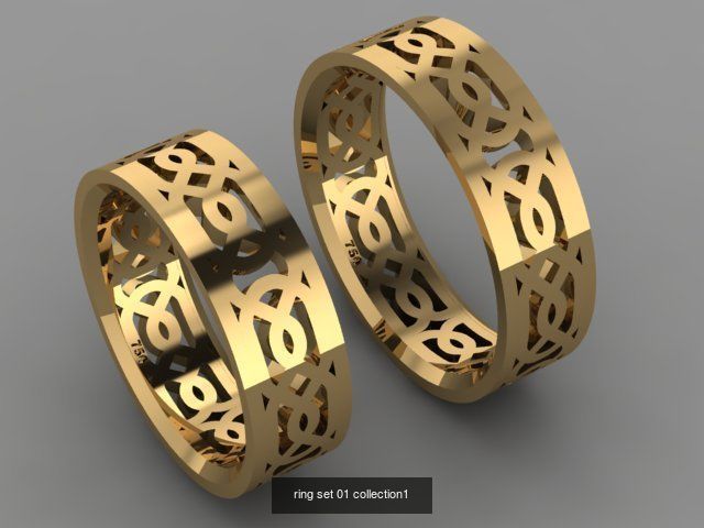 100 ring set engagement ring  3D Model Collection_14