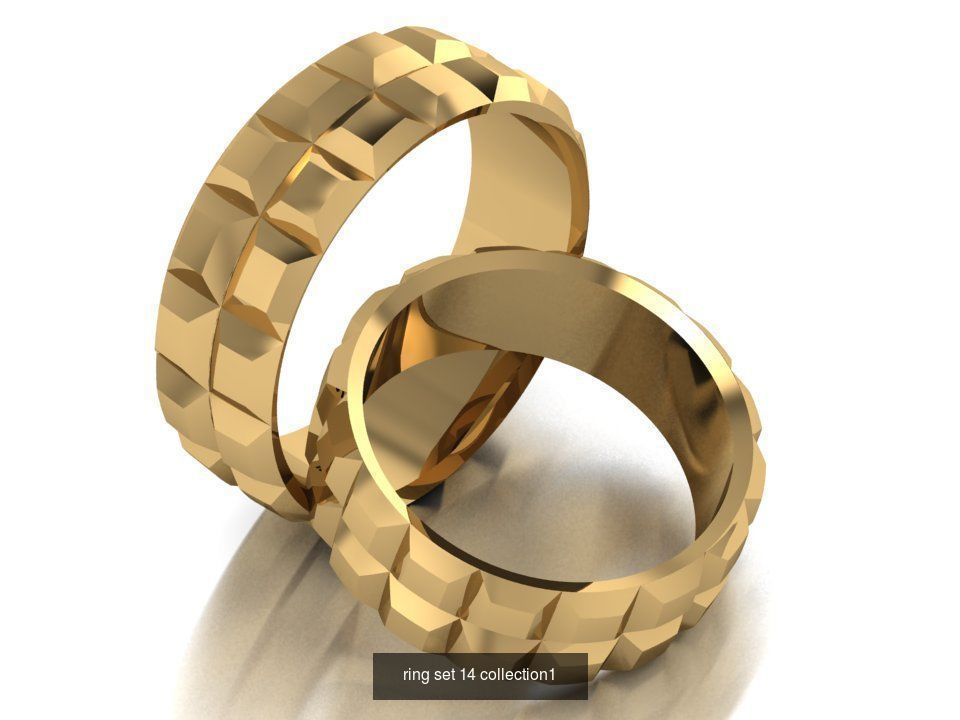 100 ring set engagement ring  3D Model Collection_26