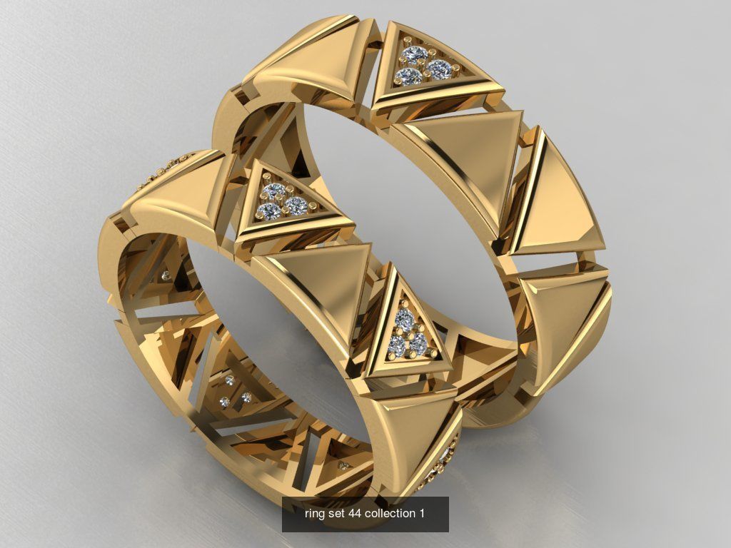 100 ring set engagement ring  3D Model Collection_56