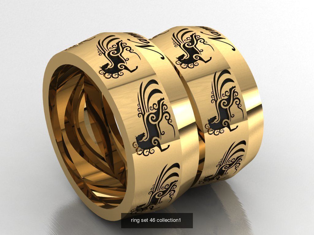 100 ring set engagement ring  3D Model Collection_58