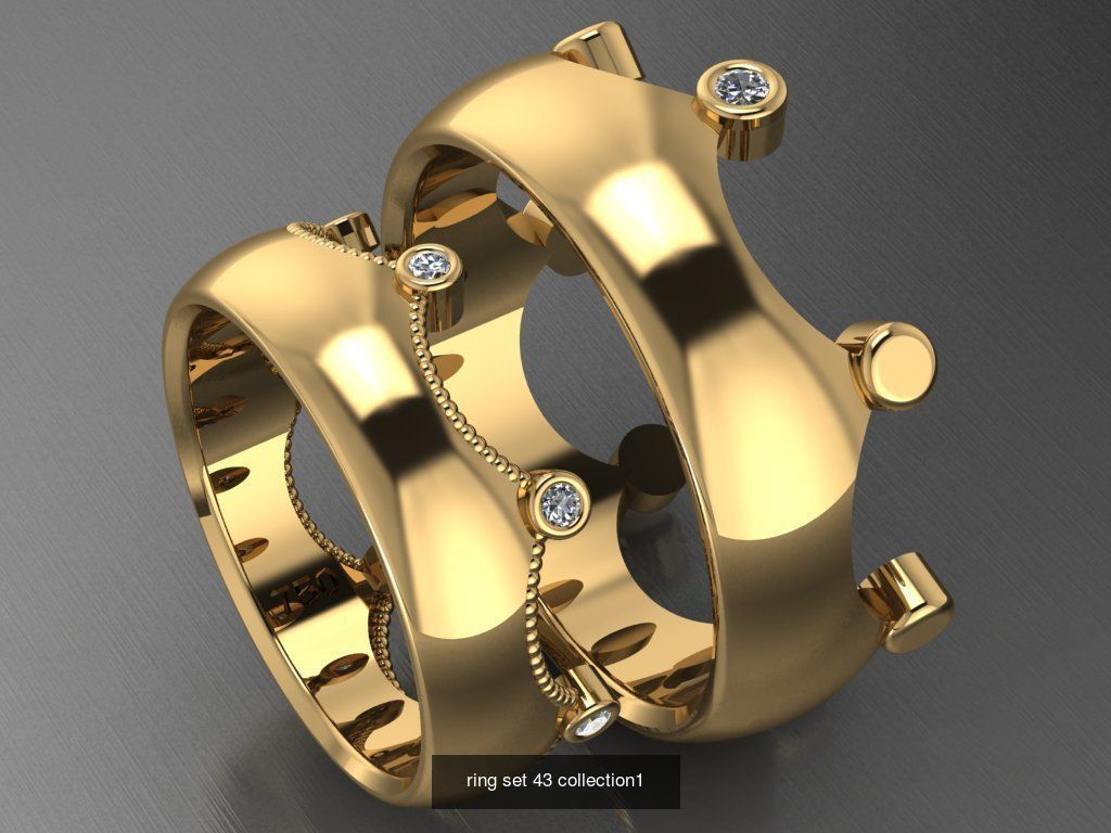 100 ring set engagement ring  3D Model Collection_55