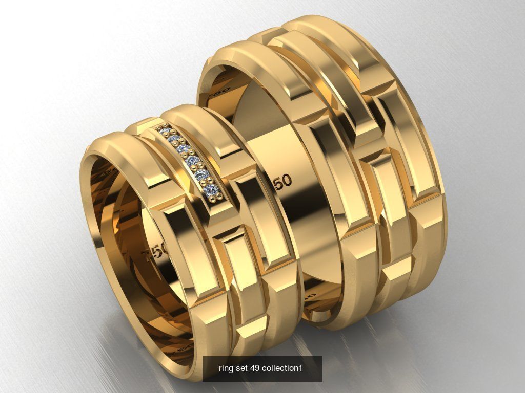 100 ring set engagement ring  3D Model Collection_61