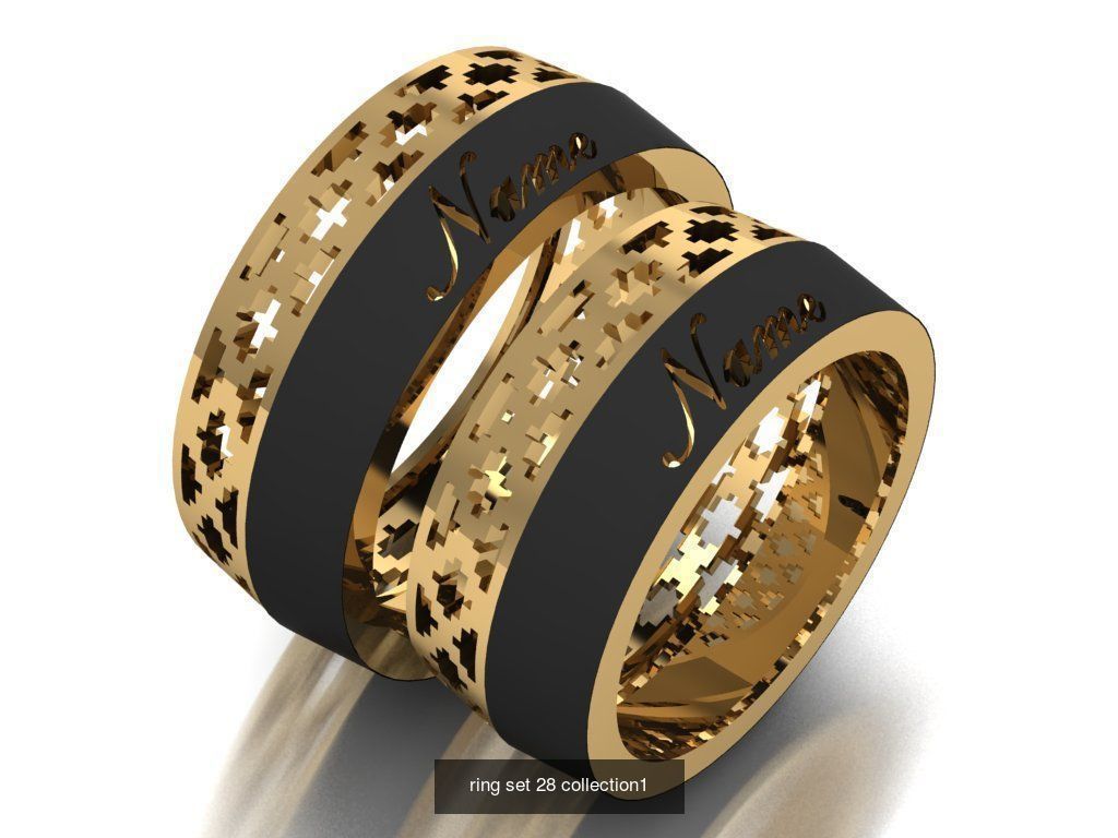 100 ring set engagement ring  3D Model Collection_40