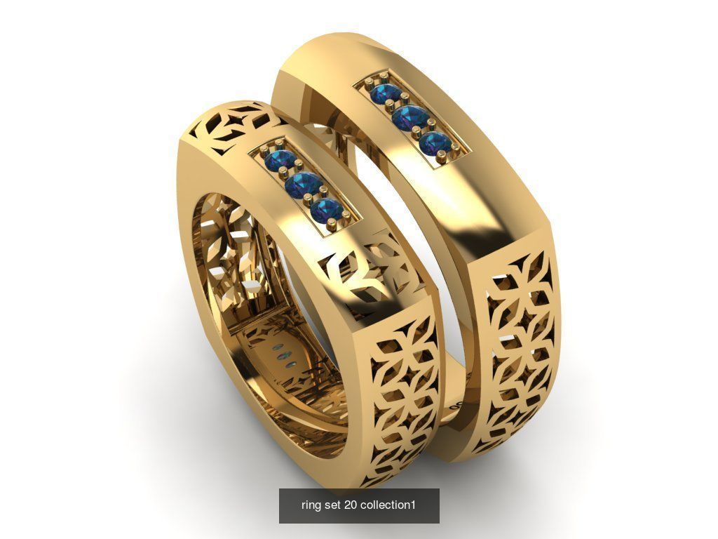 100 ring set engagement ring  3D Model Collection_32