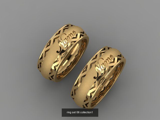 100 ring set engagement ring  3D Model Collection_20