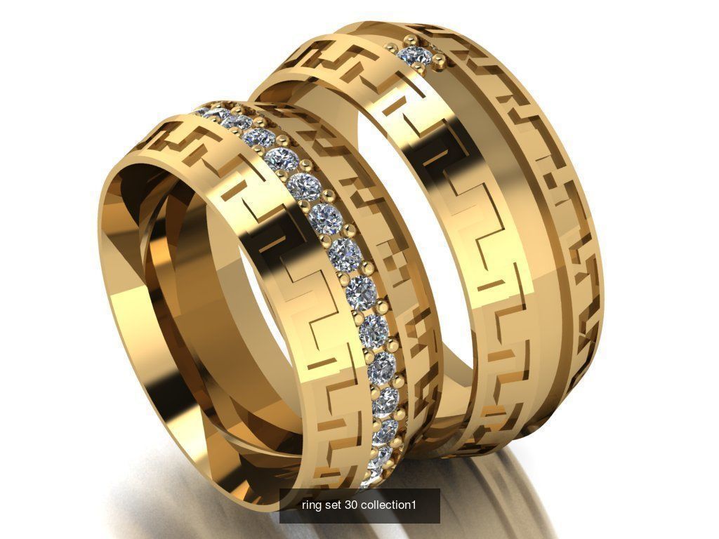 100 ring set engagement ring  3D Model Collection_42