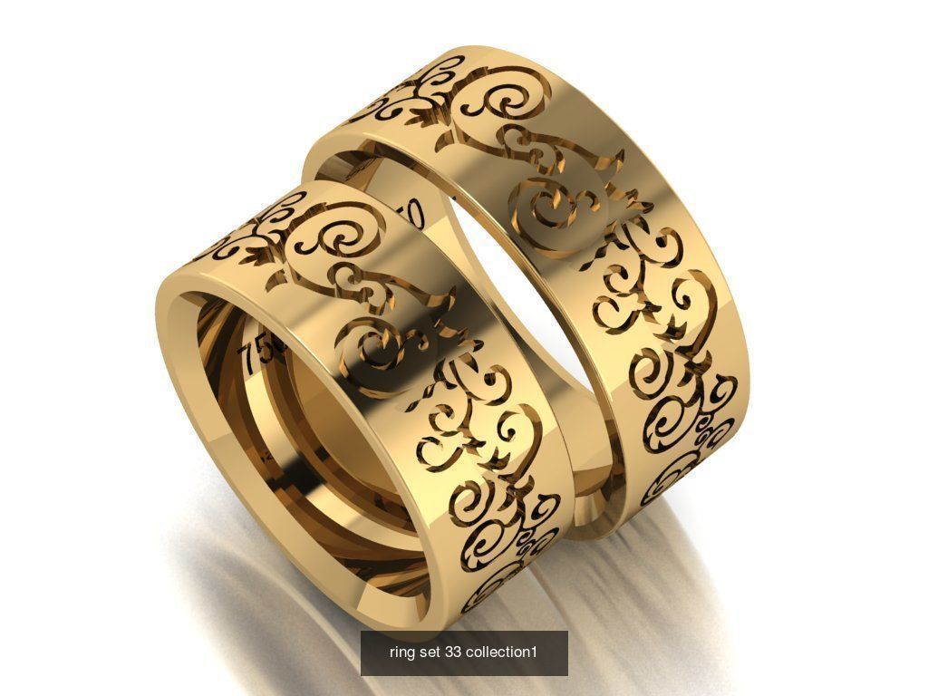 100 ring set engagement ring  3D Model Collection_45