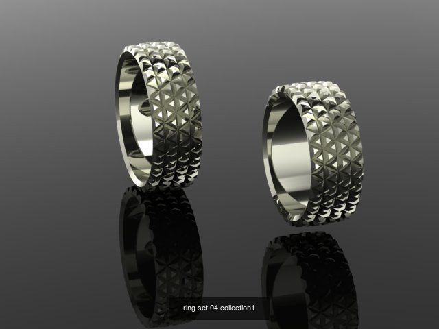 100 ring set engagement ring  3D Model Collection_17