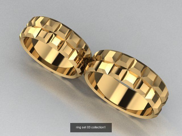100 ring set engagement ring  3D Model Collection_16