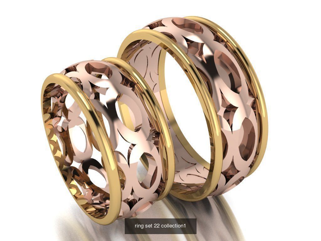 100 ring set engagement ring  3D Model Collection_34