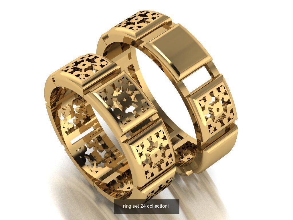 100 ring set engagement ring  3D Model Collection_36