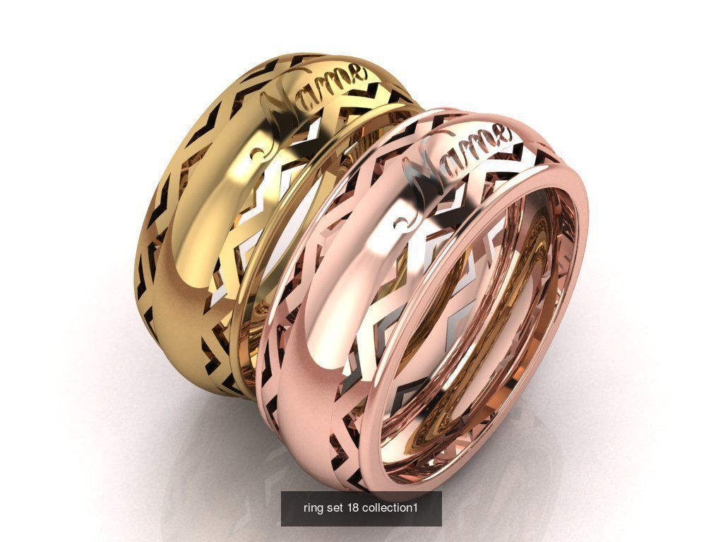 100 ring set engagement ring  3D Model Collection_30