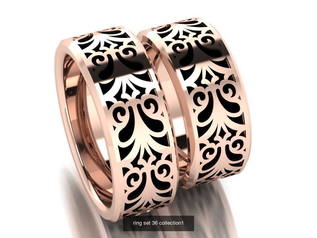 100 ring set engagement ring  3D Model Collection_48