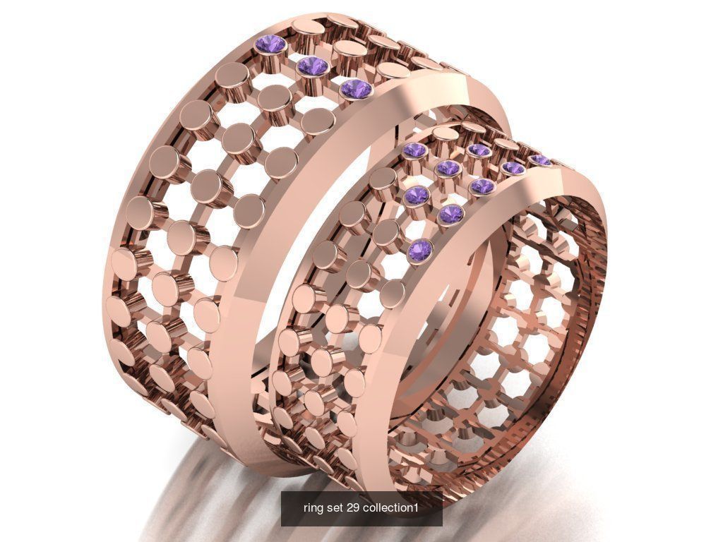 100 ring set engagement ring  3D Model Collection_41