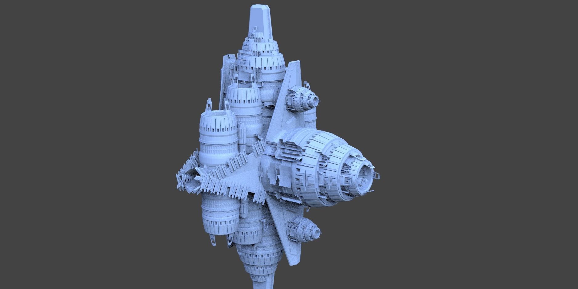 Star Freighter Ship design 1 3D model_1